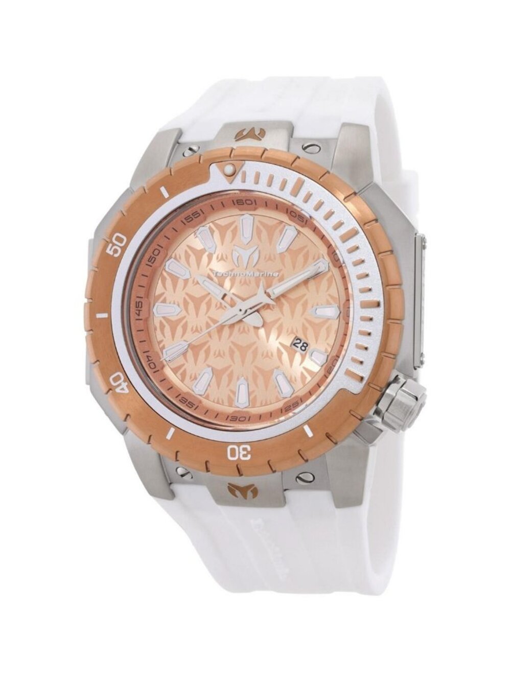NWT Technomarine Manta Sea Quartz Rose Gold Dial Men's Watch